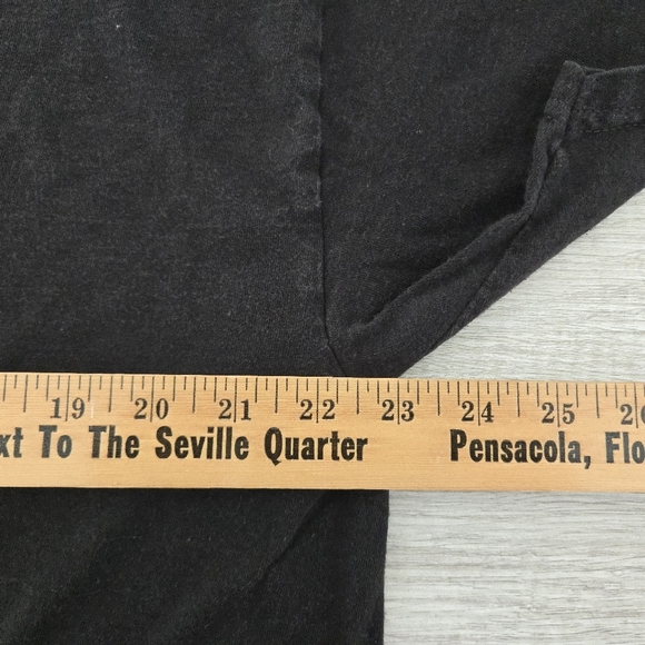 Vintage Pentagram Star T Shirt Black Red Mens Size XXL Goth Hanes Heavyweight - Picture 5 of 6